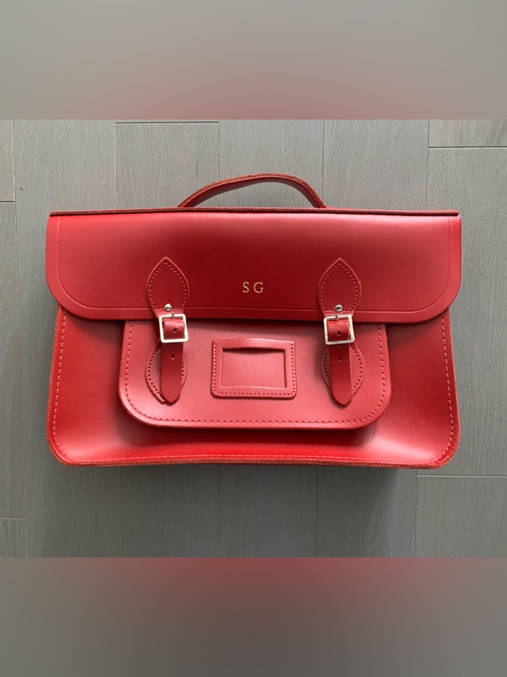Original THE CAMBRIDGE SATCHEL COMPANY Red Leather Satchel Bag